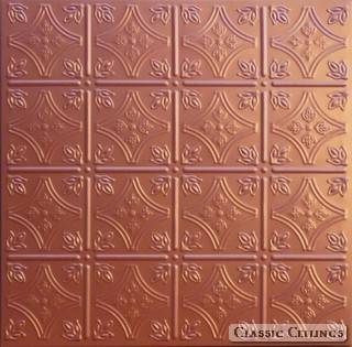 Tin Ceiling Design 209 DEME Snap Painted 505 Metallic Copper