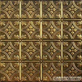 Tin Ceiling Design 209 Antique Plated Brass
