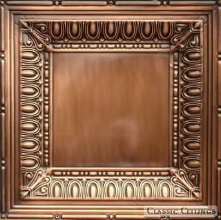 Tin Ceiling Design 2x2508 Antique Plated Copper