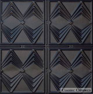 Tin Ceiling Design 303 Painted 104 Hammered Black