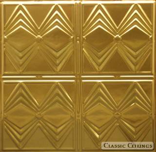 Tin Ceiling Design 303 Plated Steel Brass