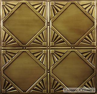 Tin Ceiling Design 307 Antique Plated Brass