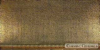 Tin Ceiling Design 410 Antique Plated Brass 2x4