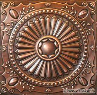 Tin Ceiling Design 525 Antique Plated Copper