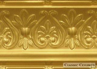 Tin Ceiling Design 707 Plated Steel Brass