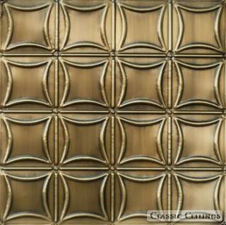 Tin Ceiling Design 201 Antique Plated Brass