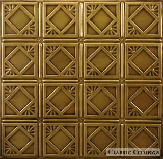 Tin Ceiling Design 207 Antique Plated Brass