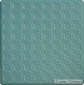 Tin Ceiling Design 234 Reveal Painted 702 Pastel Turquoise