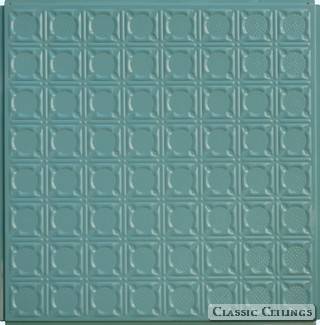 Tin Ceiling Design 234 Reveal Painted 702 Pastel Turquoise