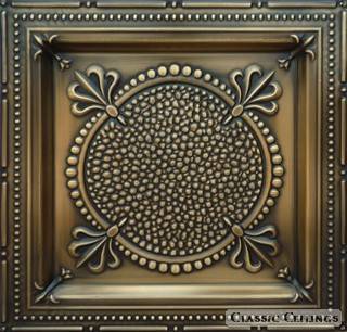Tin Ceiling Design 2x2518 Antique Plated Brass