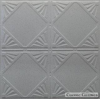 Tin Ceiling Design 307 Painted 001 Black White Vein