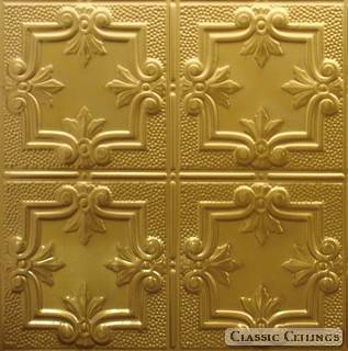 Tin Ceiling Design 321 Plated Steel Brass