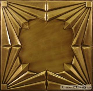 Tin Ceiling Design 507 Antique Plated Brass