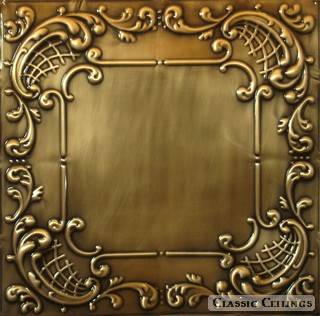 Tin Ceiling Design 515 Antique Plated Brass