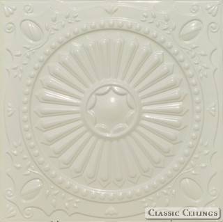 Tin Ceiling Design 525 Painted 005 Oyster White