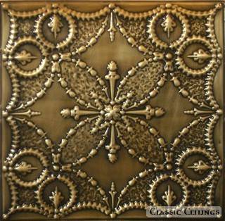 Tin Ceiling Design 535 Antique Plated Brass