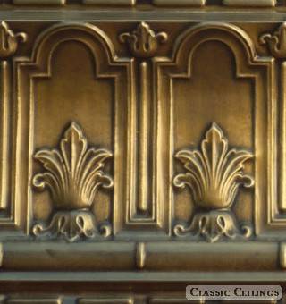 Tin Ceiling Design 807 Antique Plated Brass