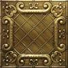 Tin Ceiling Design 502 Antique Plated Brass 2x4